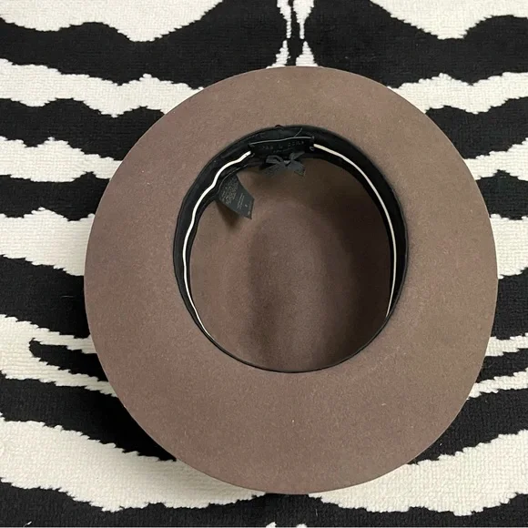 Rag & Bone Floppy Brim Fedora In Pecan Brown With Leather  display picture 2